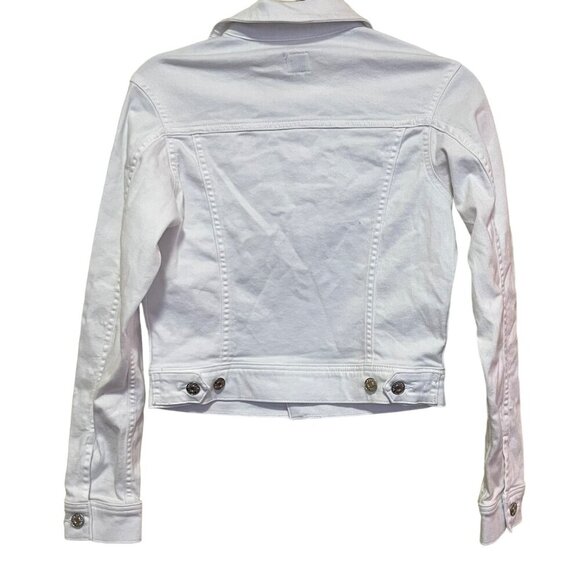 Anthropologie Edwin $198 Denim Jacket Evie Optic White NWT Size XS - Picture 6 of 8